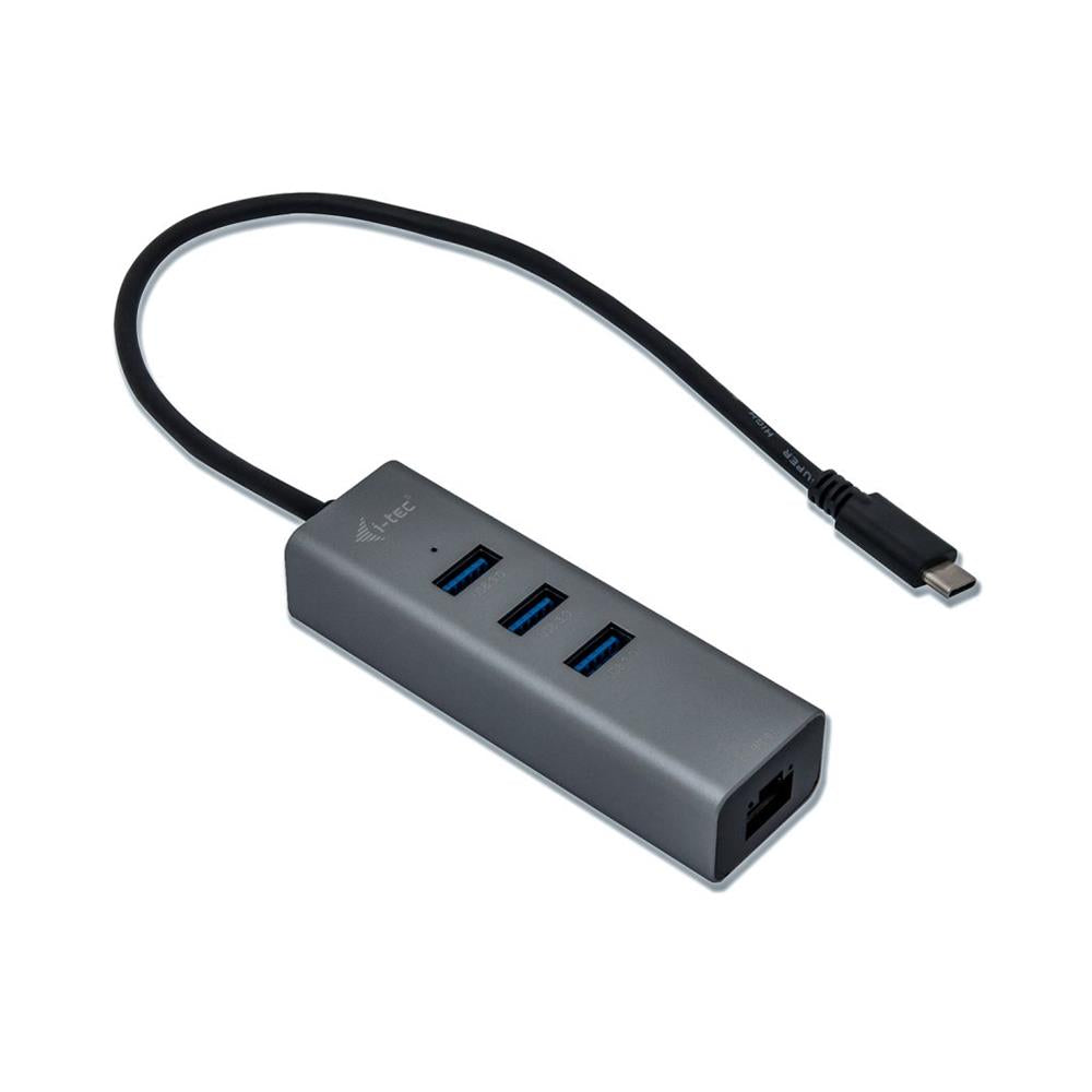 i-tec USB-C Metal HUB 3 Port + Gigabit Ethernet Adapter