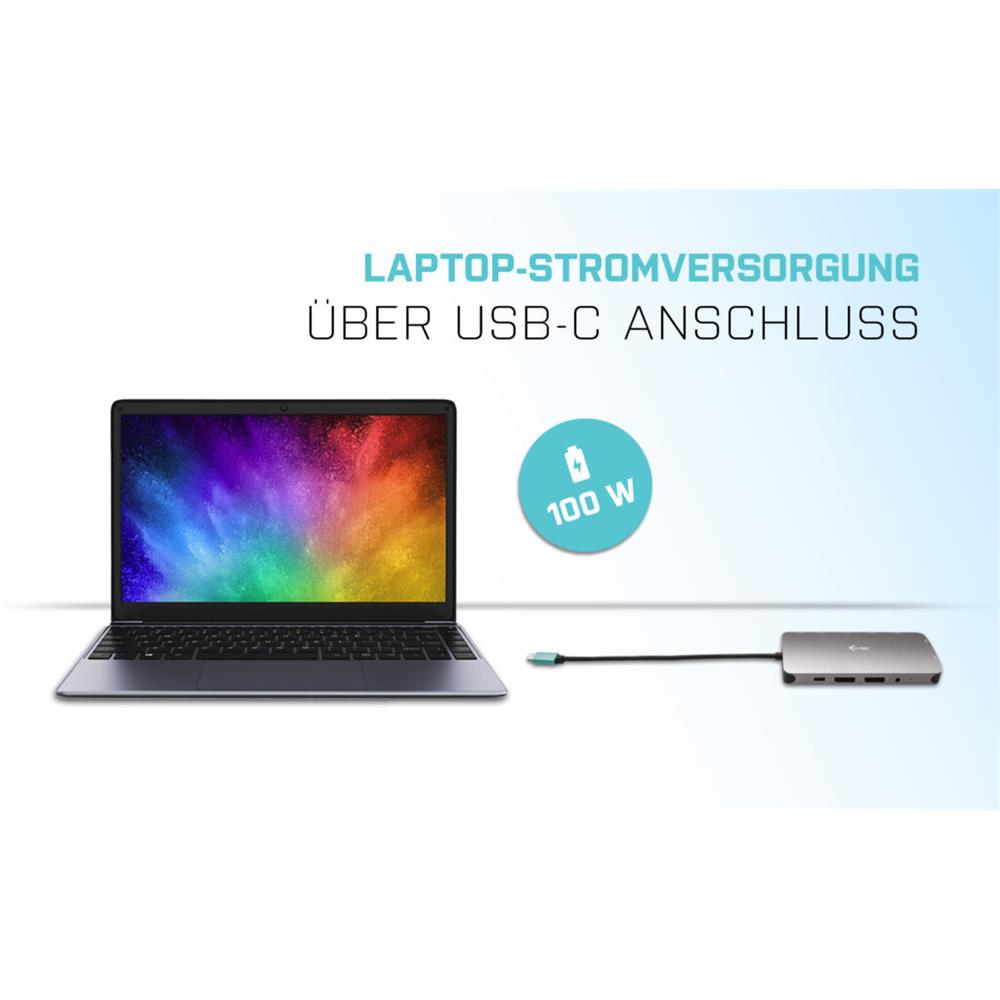i-tec USB-C Metal Nano Triple Display Docking Station + Power Delivery 100 W