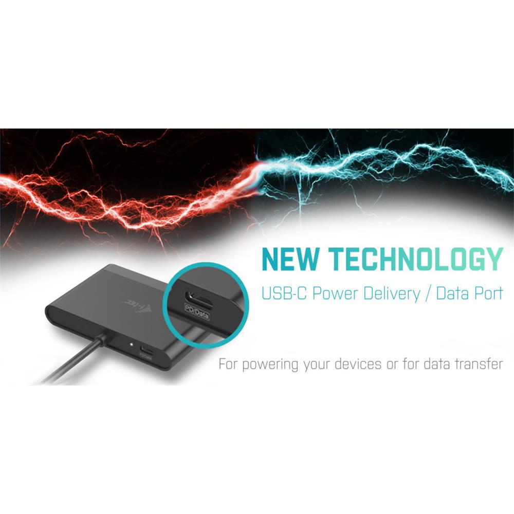 i-tec USB-C Travel Adapter USB-C HDMI und USB Adapter mit Power Delivery Funktion
