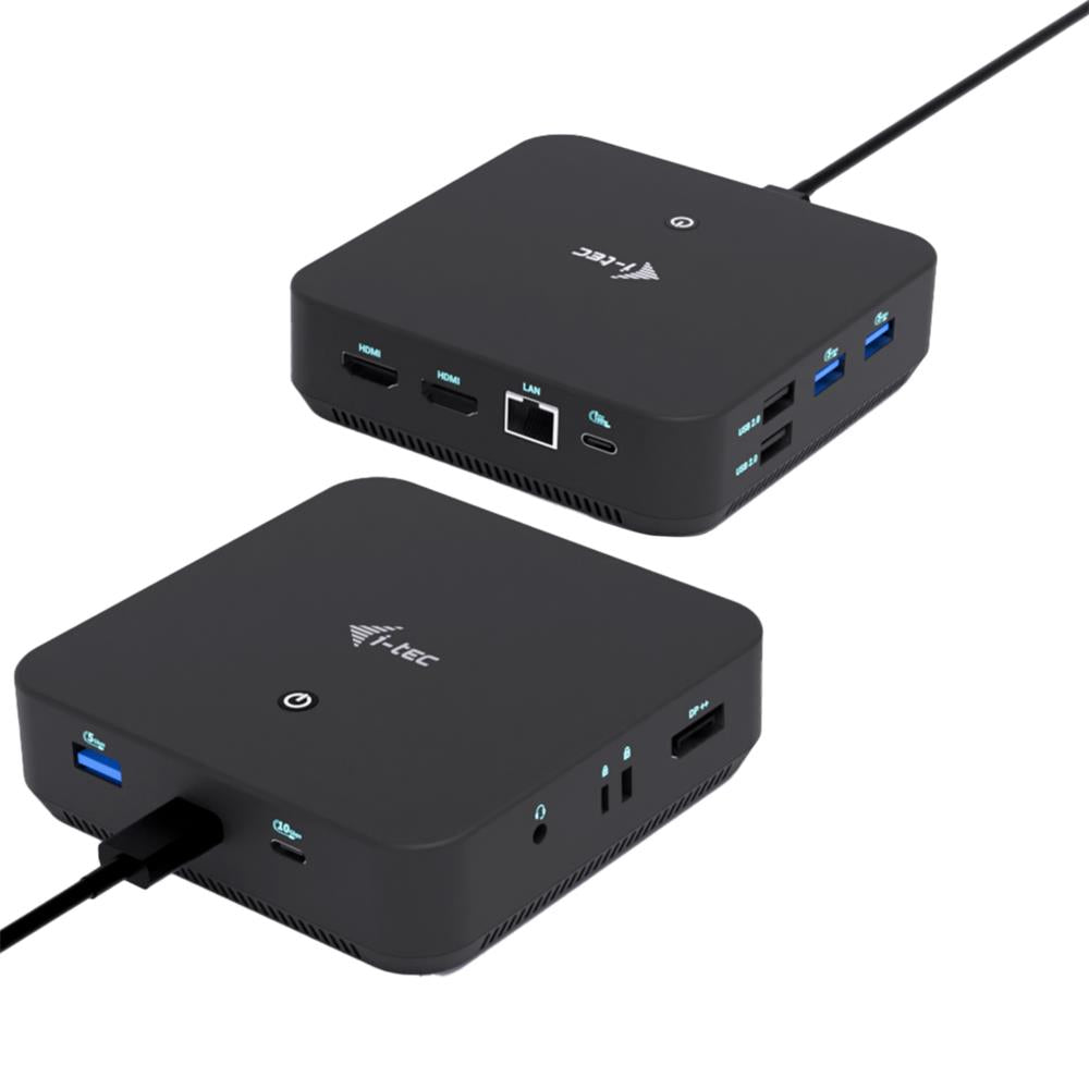 i-tec USB-C DP Dual HDMI Docking Station mit Power Delivery 100 W – Triple 4K, DP 1.4, LAN, Audio, VESA