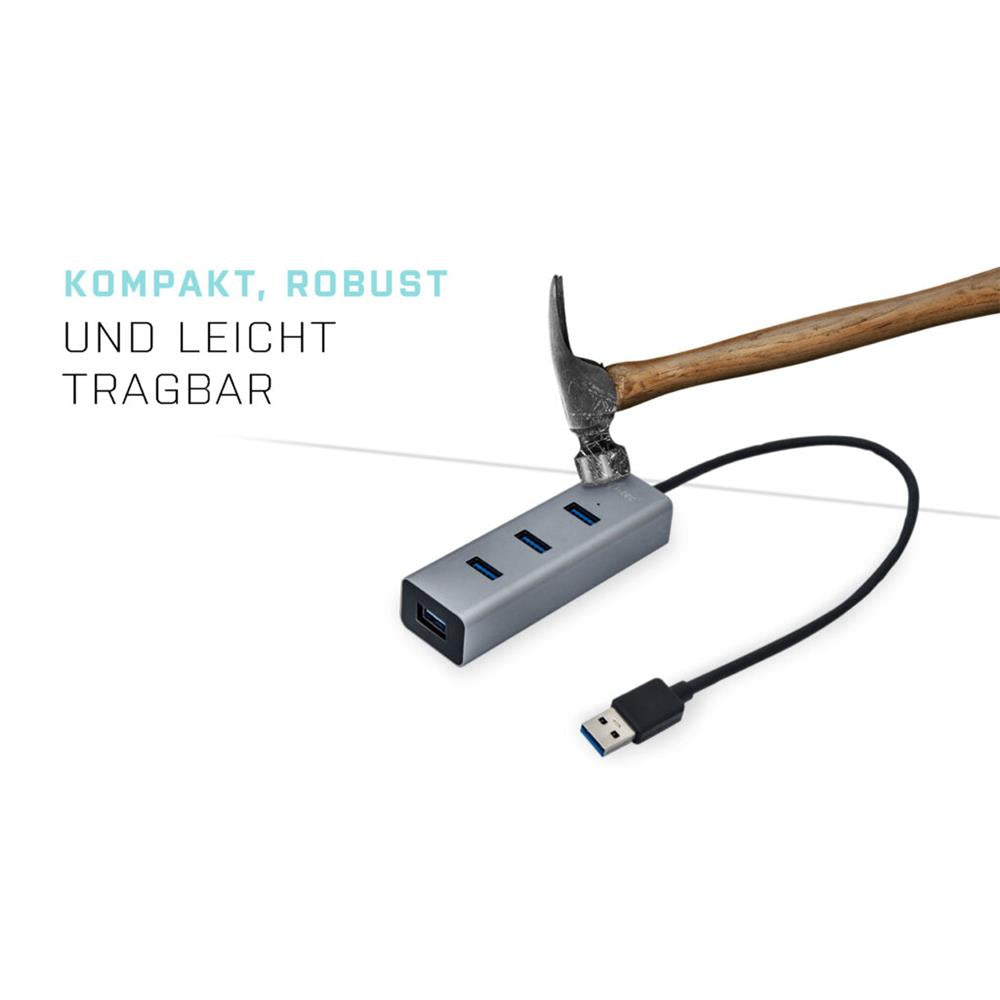 i-tec USB 3.0 Metal Passive HUB 4 Port ohne Netzadapter