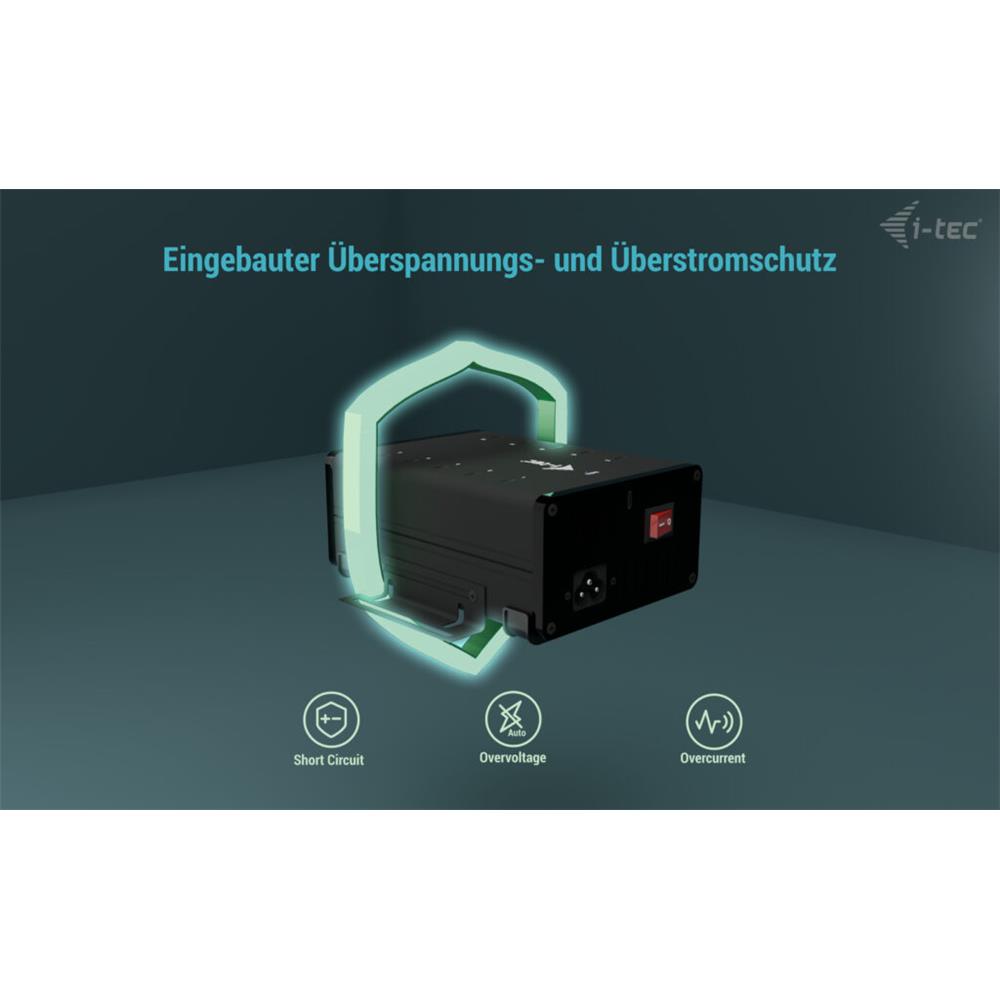i-tec USB-C/USB-A Metall-Lade- und Daten-HUB, 15W pro Anschluss, 10x USB-C