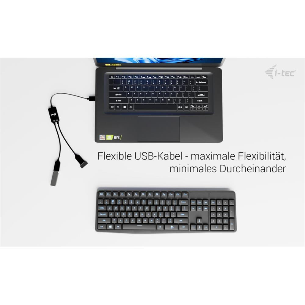 i-tec USB-A Cable HUB 2 port (2x USB-A)