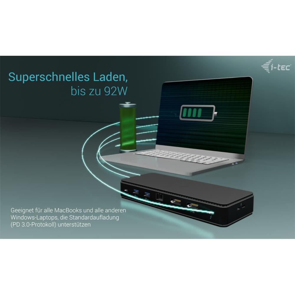 Thunderbolt4 2x Display Docking Station Gen3, 7x USB, 2.5 GLAN + PowerDelivery 92 W