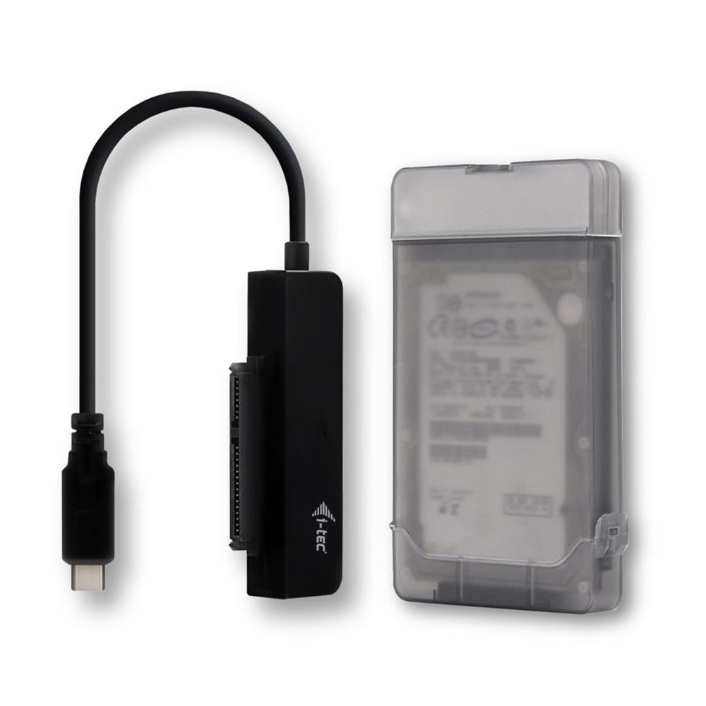 i-tec MySafe USB-C Easy Festplattengehäuse für 2,5" SATA HDD SSD I/II/III Transparent