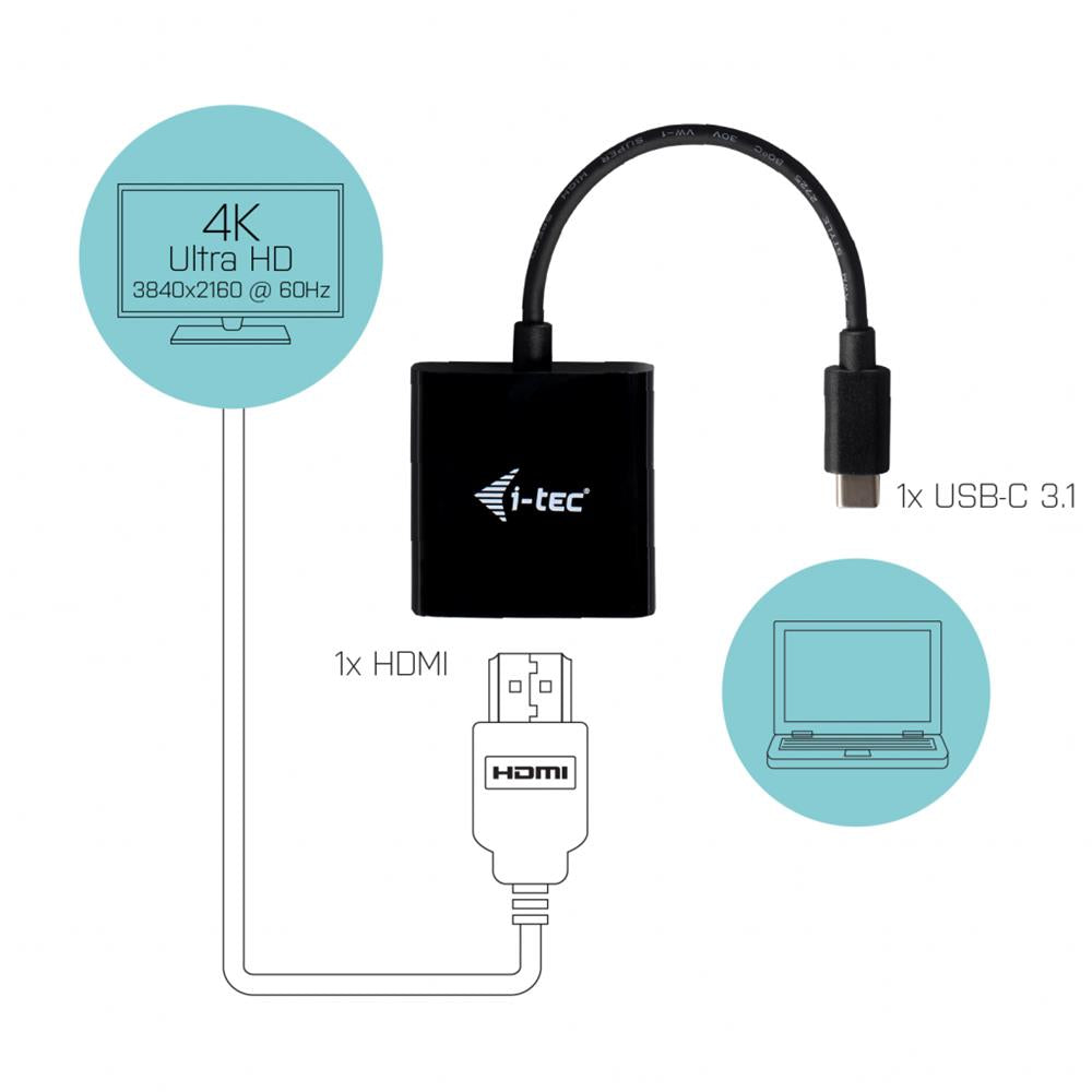 i-tec USB-C HDMI Adapter 4K/60 Hz Thunderbolt 3 kompatibel