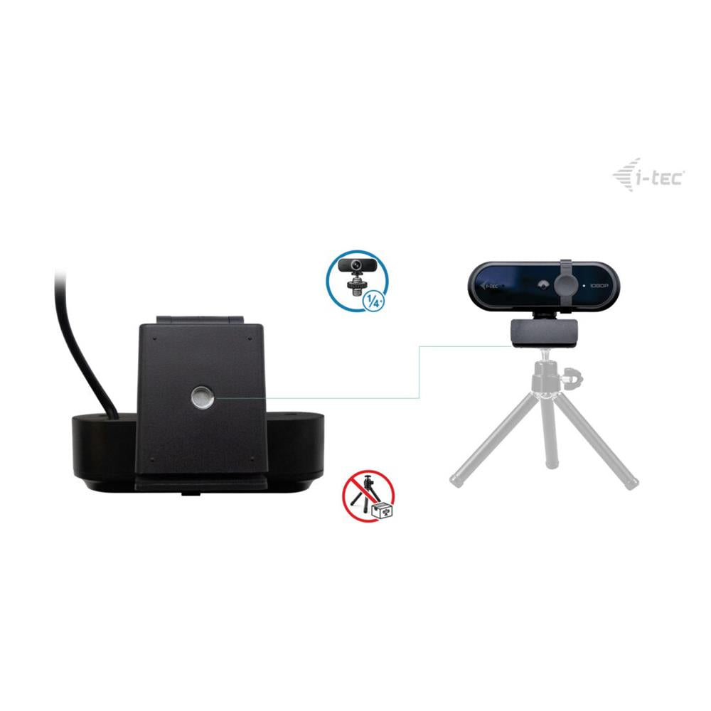 i-tec SOLOMON 100 – 1080p Webcam mit Privacy‑Shutter & Auto-Optimierung