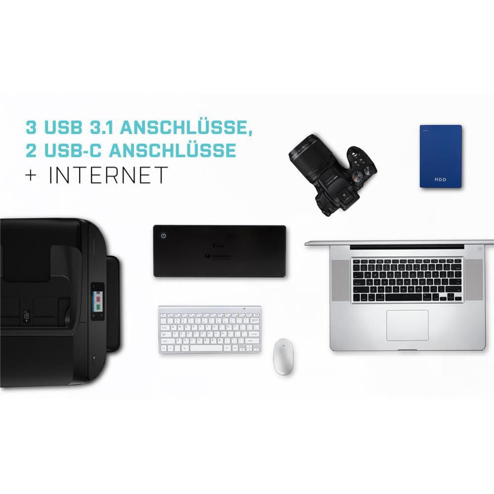 i-tec Thunderbolt3 / USB-C Dual DisplayPort 4K Docking Station + Power Delivery 85W