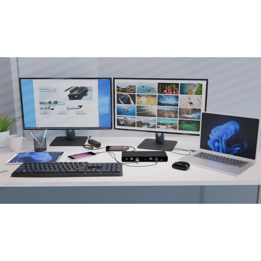 i-tec Universal Dual 4K Display Docking Station + Power Delivery 85W + Universal USB-C Charger 100 W