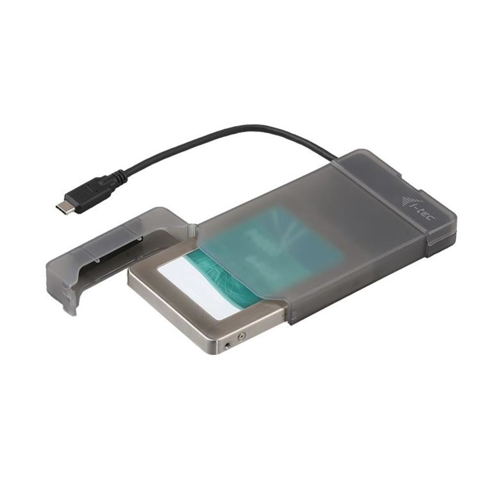 i-tec MySafe USB-C Easy Festplattengehäuse für 2,5" SATA HDD SSD I/II/III Transparent