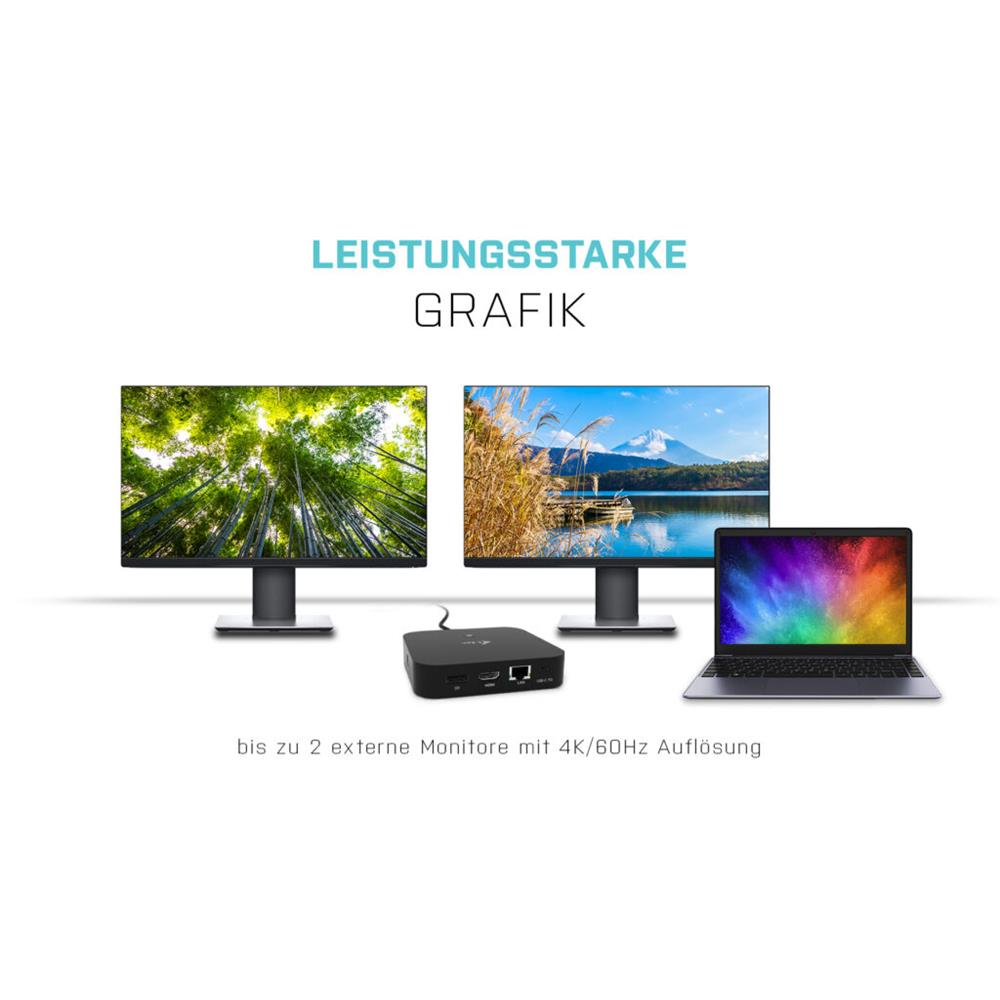 i-tec USB-C HDMI DP Docking Station mit Power Delivery 100 W