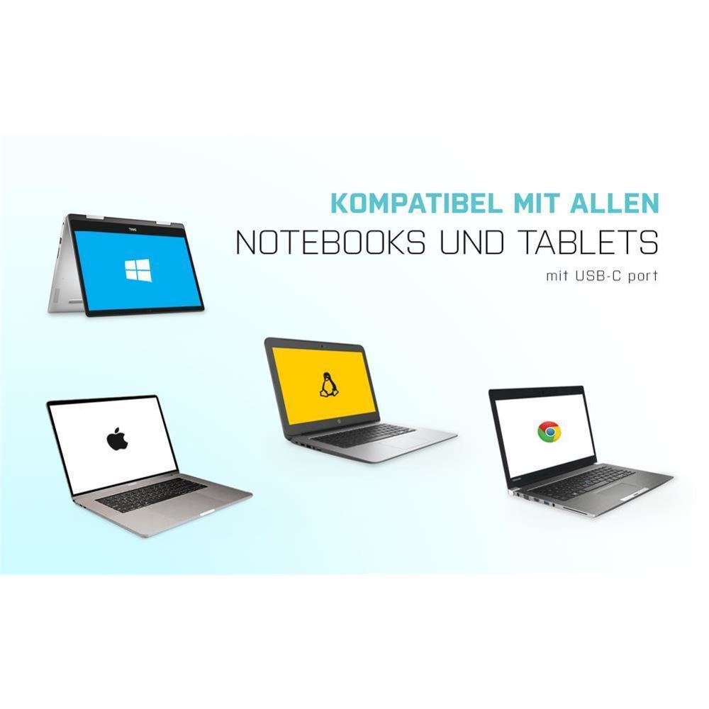 i-tec USB-C Metal 2.5Gbps Ethernet Adapter mit integriertem USB-C-Kabel