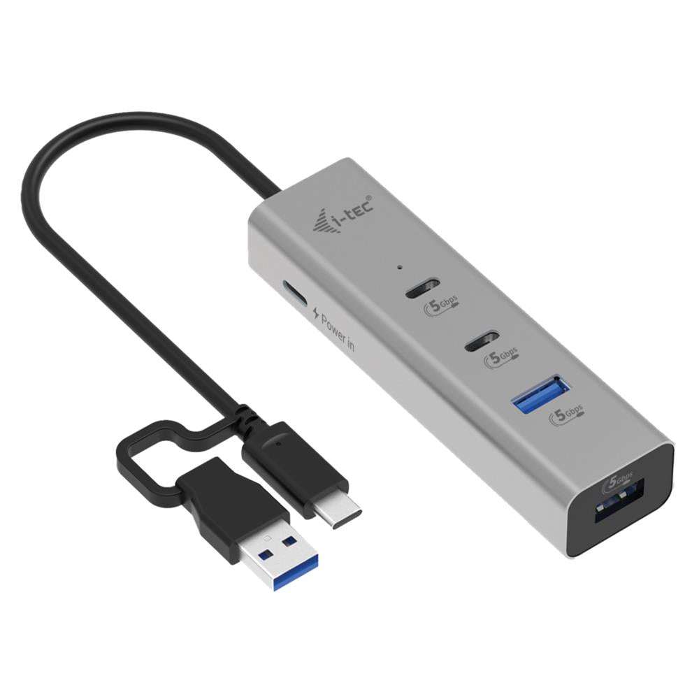 i-tec Universal Charging Metal HUB 2xUSB-C + 2x USB-A Port + Power Delivery 85W