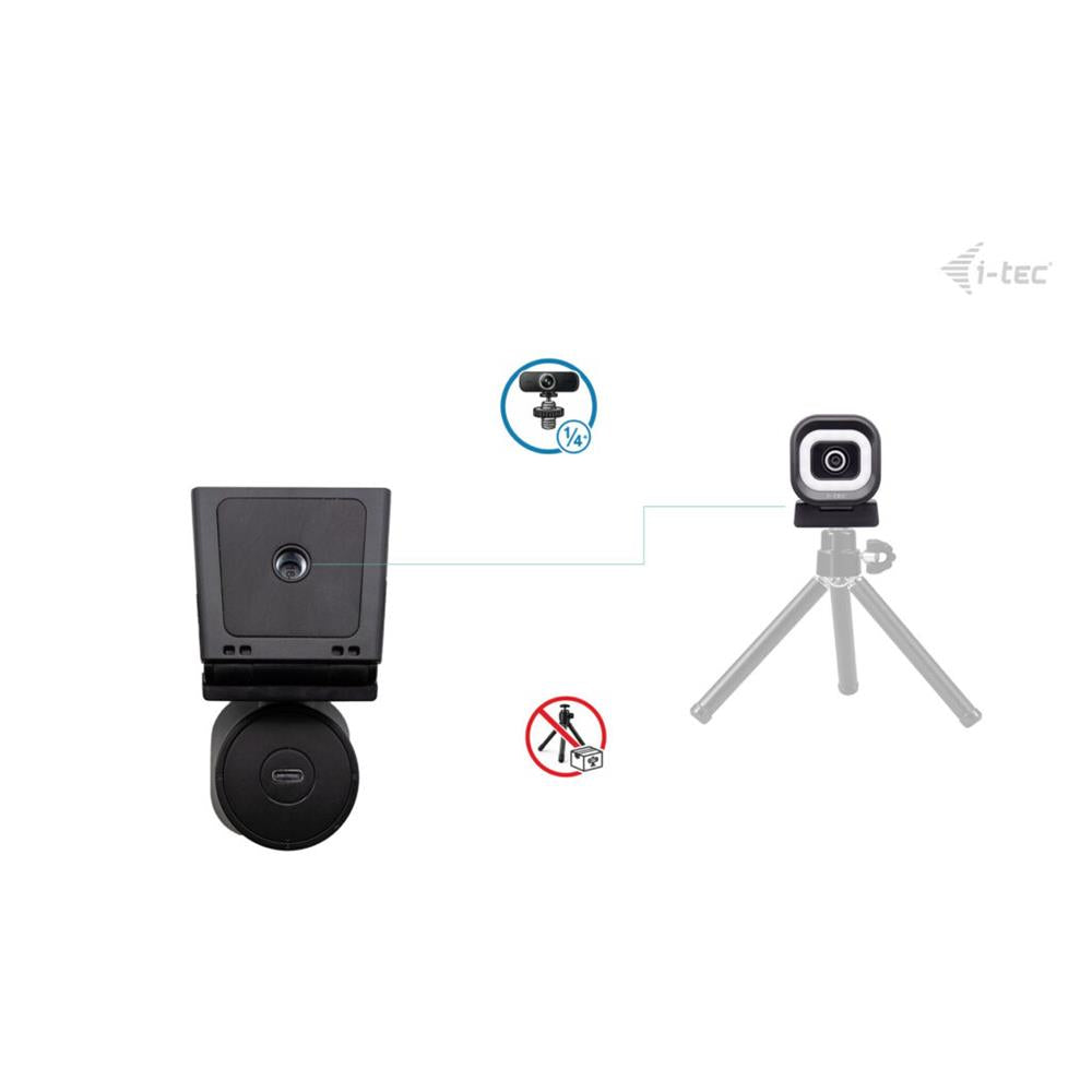 i-tec SOLOMON 700 STREAM – 4K Webcam mit Ringlicht & PDAF-Autofokus
