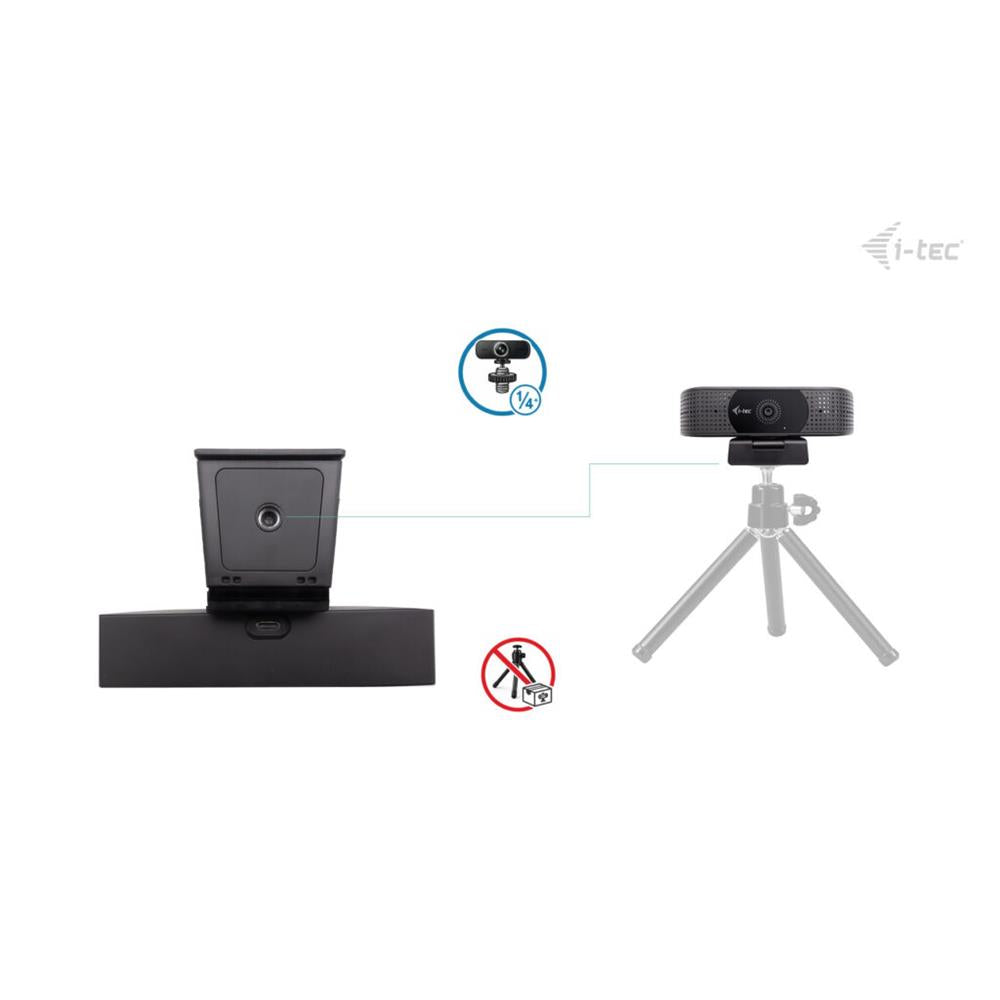 i-tec SOLOMON 500 – 4K Webcam mit PDAF-Autofokus & Dual-Mikrofonen
