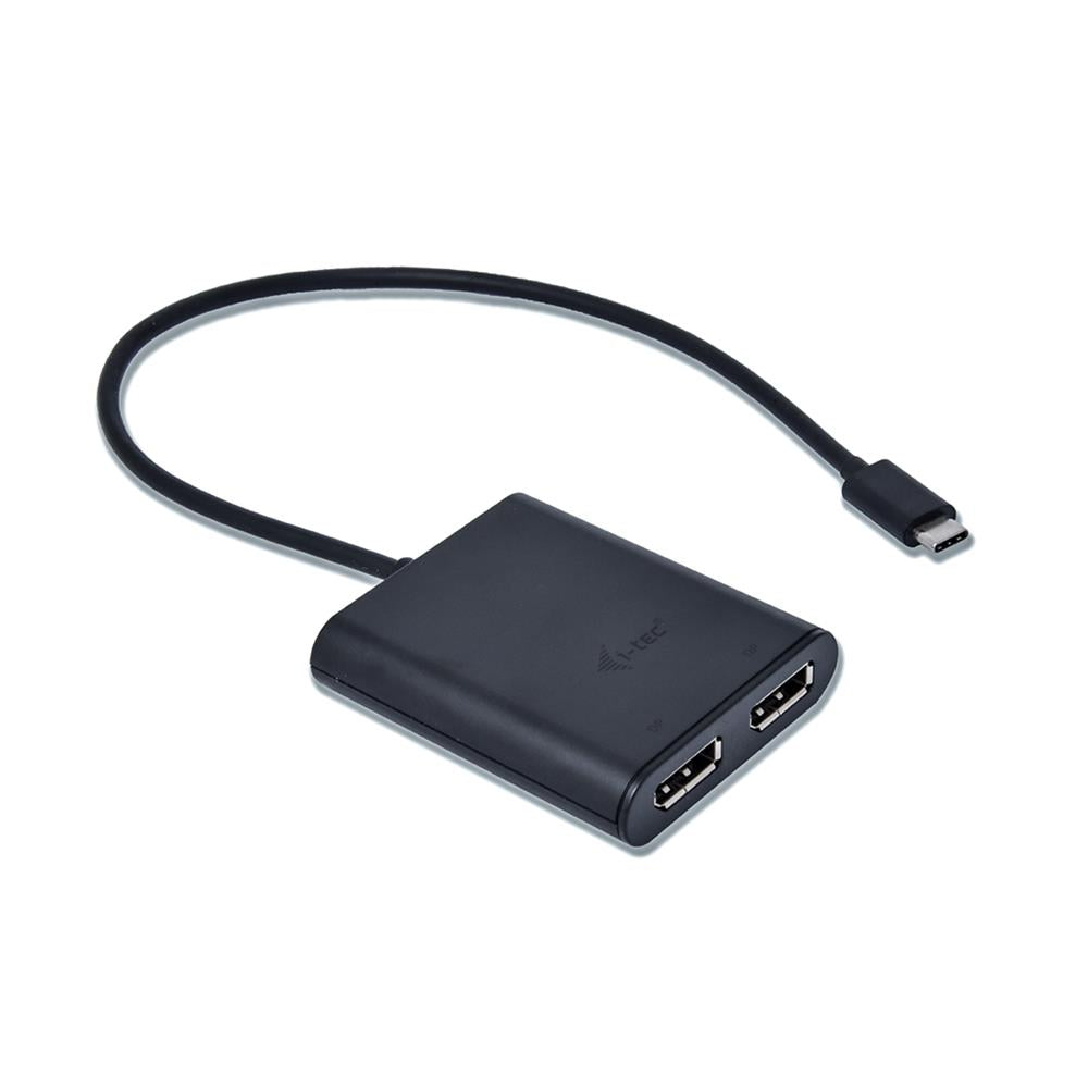 i-tec USB-C auf Dual Display Port Video Adapter 2x PD 4K Ultra HD kompatibel mit Thunderbolt 3