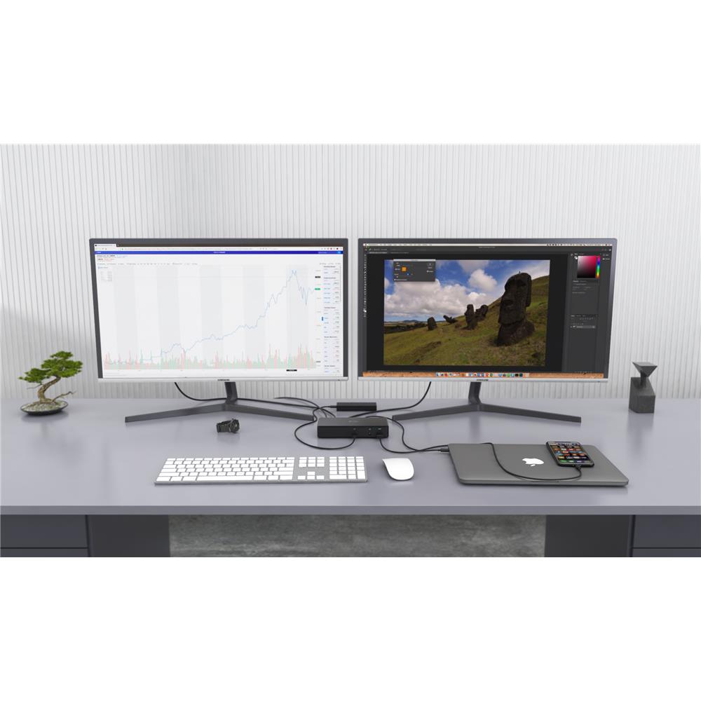 i-tec Thunderbolt3 / USB-C Dual DisplayPort 4K Docking Station + Power Delivery 85W