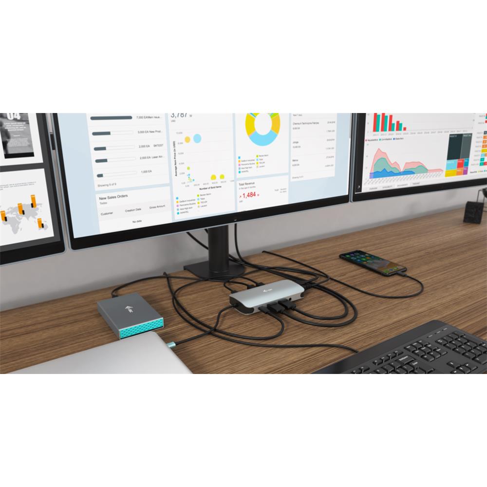 i-tec USB-C Metal Nano Triple Display Docking Station + Power Delivery 100 W
