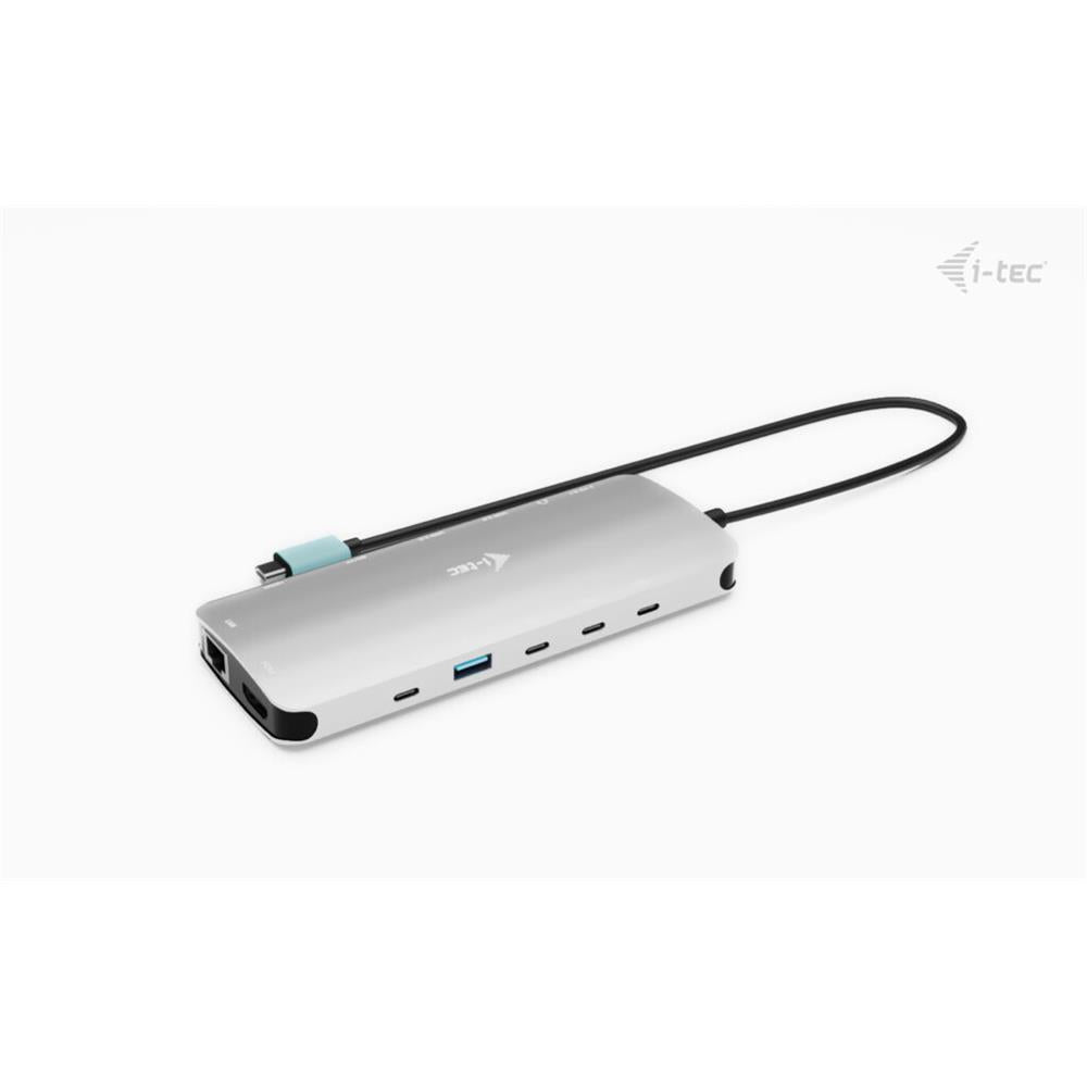 i-tec USB-C Metal Nano Dock – 3x Display (2x HDMI, 1x USB-C Video), Power Delivery 140 W + 140 W Ladegerät