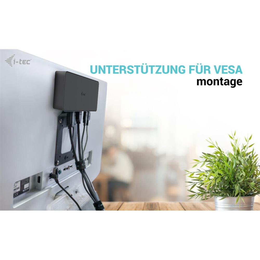 i-tec USB 3.0 / USB-C / Thunderbolt 3 Professional Dual 4K Display Docking Station Gen2 + PD 100W