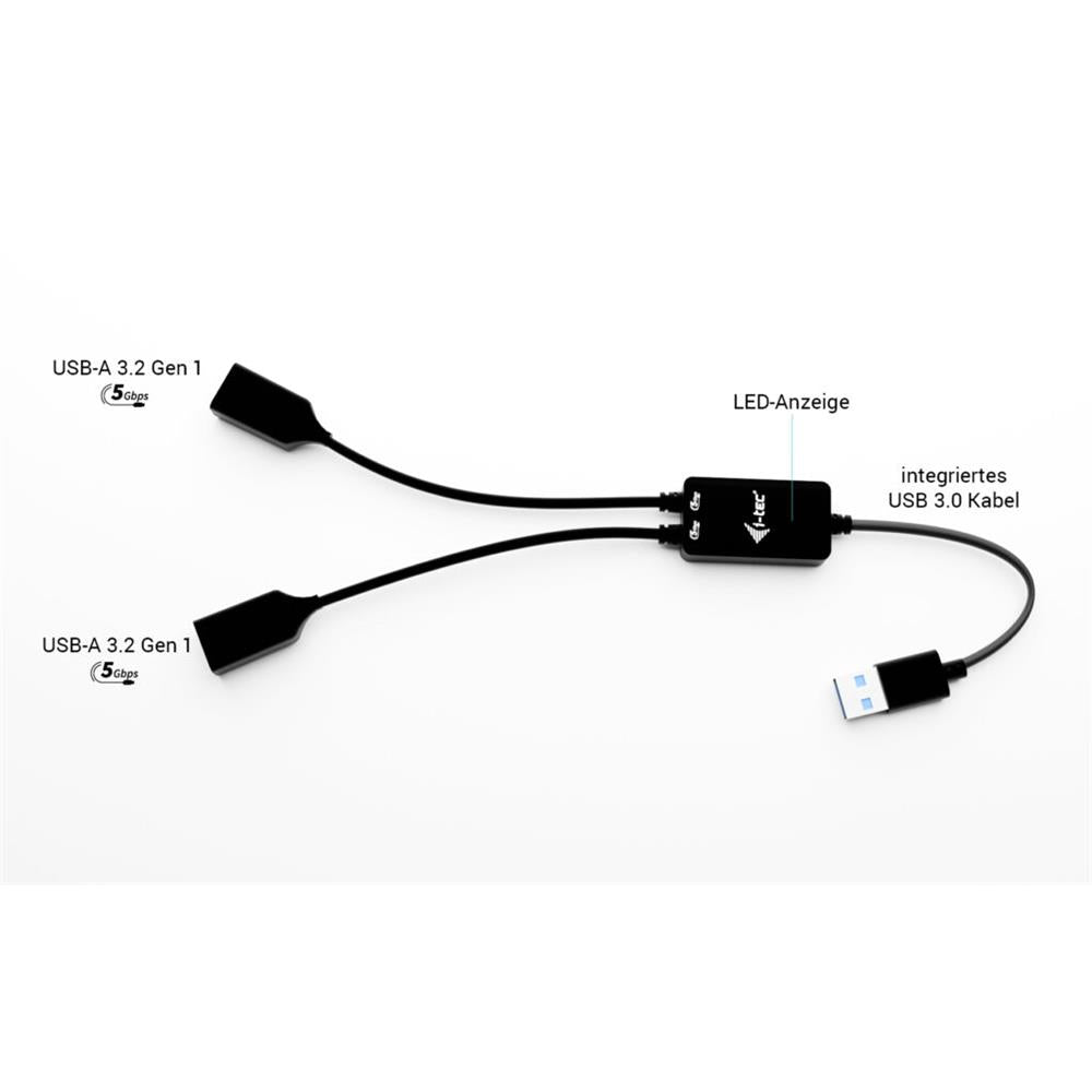 i-tec USB-A Cable HUB 2 port (2x USB-A)