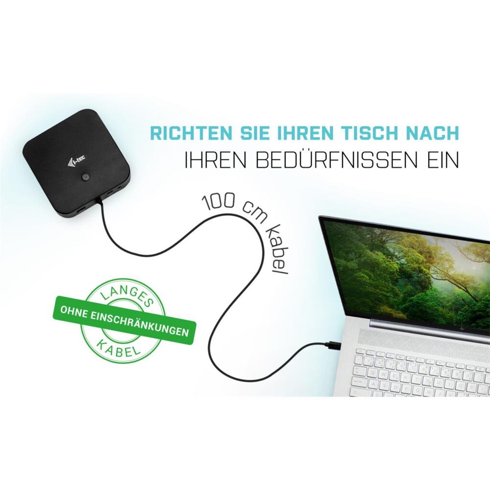 i-tec USB-C HDMI DP Docking Station mit Power Delivery 100 W