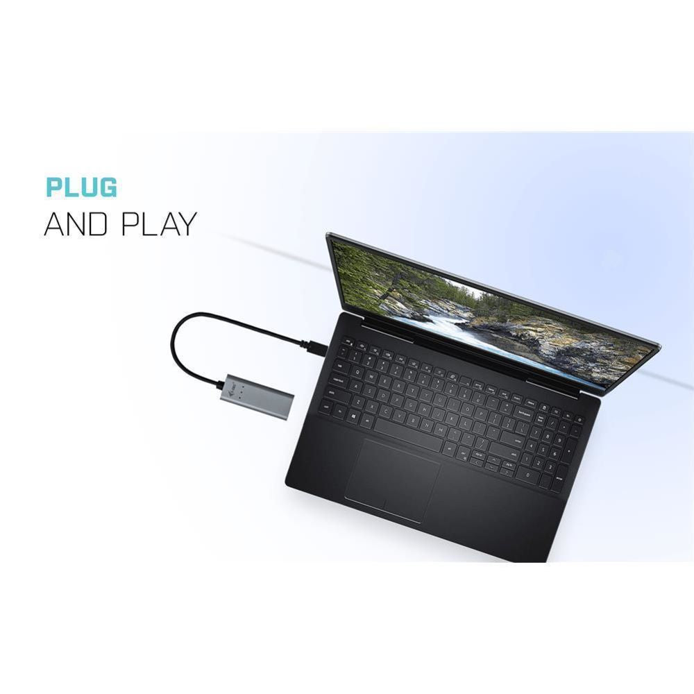 i-tec USB-C Metal 2.5Gbps Ethernet Adapter mit integriertem USB-C-Kabel