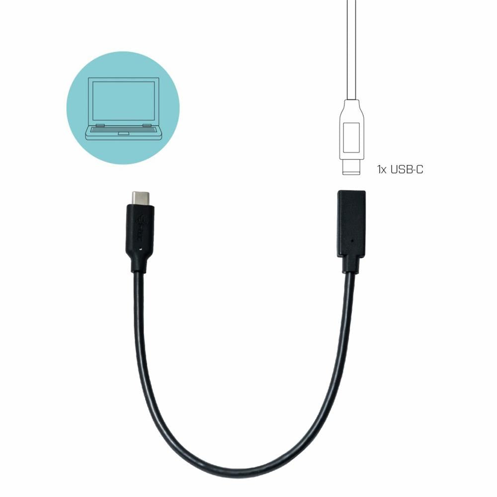 i-tec USB-C Verlängerungskabel 30 cm Schwarz