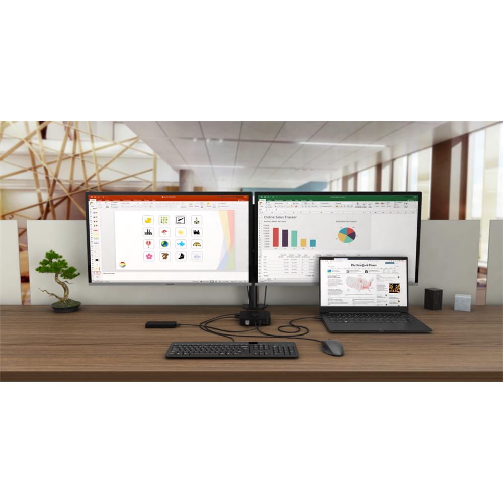 i-tec USB-C HDMI DP Docking Station mit Power Delivery 100 W + i-tec Universal Ladegerät 112 W