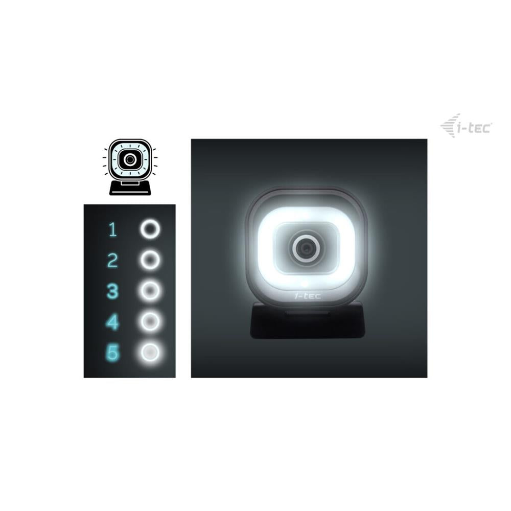 i-tec SOLOMON 700 STREAM – 4K Webcam mit Ringlicht & PDAF-Autofokus