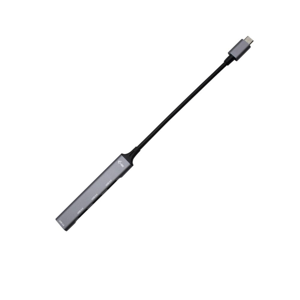 i-tec USB-C Metal HUB 1x USB 3.0 + 3x USB 2.0 Silber mit integriertem USB-C-Kabel
