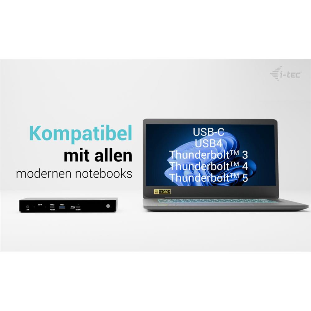 i-tec Thunderbolt 4 Triple Display Docking Station mit Power Delivery 96 W