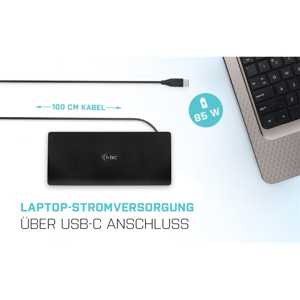 i-tec USB-C Quattro Display Docking Station mit Power Delivery 85 W