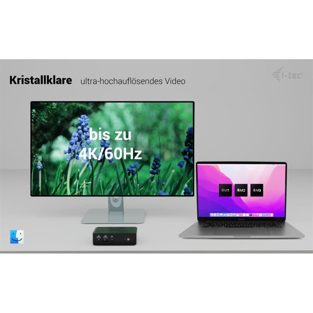 i-tec Thunderbolt5 Quattro Display Docking Station, 5x USB, 2.5 GLAN + Power Delivery 140W