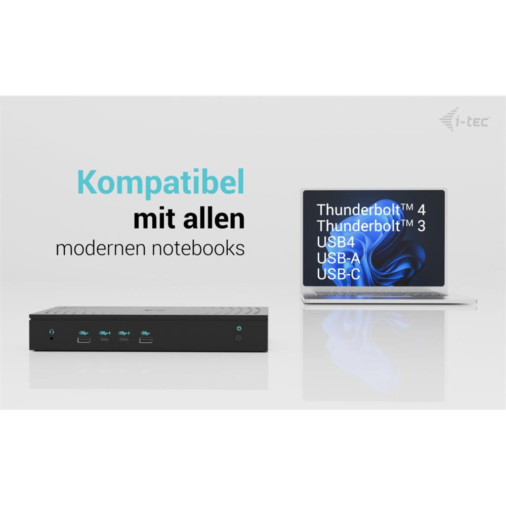 i-tec Universal 5x 4K/60Hz Display Docking Station + Power Delivery 100W