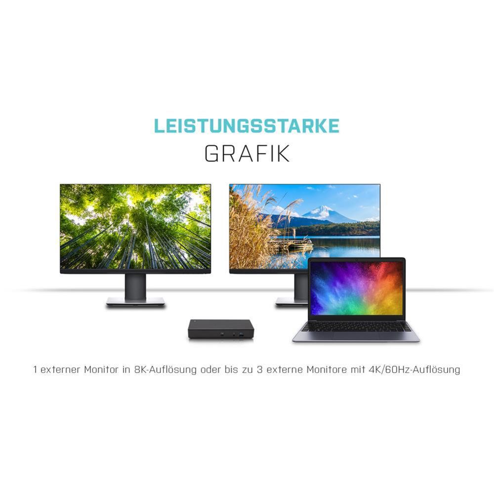 i-tec Thunderbolt3 / USB-C Dual DisplayPort 4K Docking Station + Power Delivery 85W