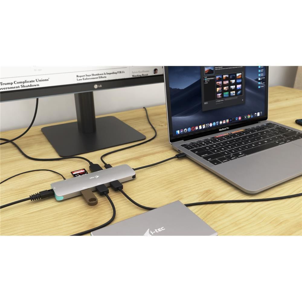 i-tec USB-C Metal Nano Docking Station mit 4K HDMI LAN + Power Delivery 100 W
