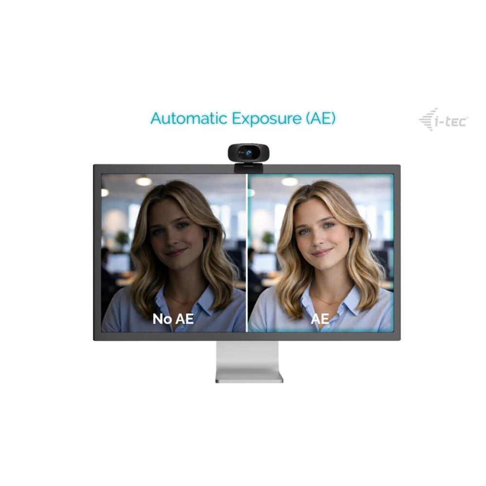 i-tec SOLOMON 300 – 4K Webcam mit 92° Sichtfeld & Privacy‑Shutter