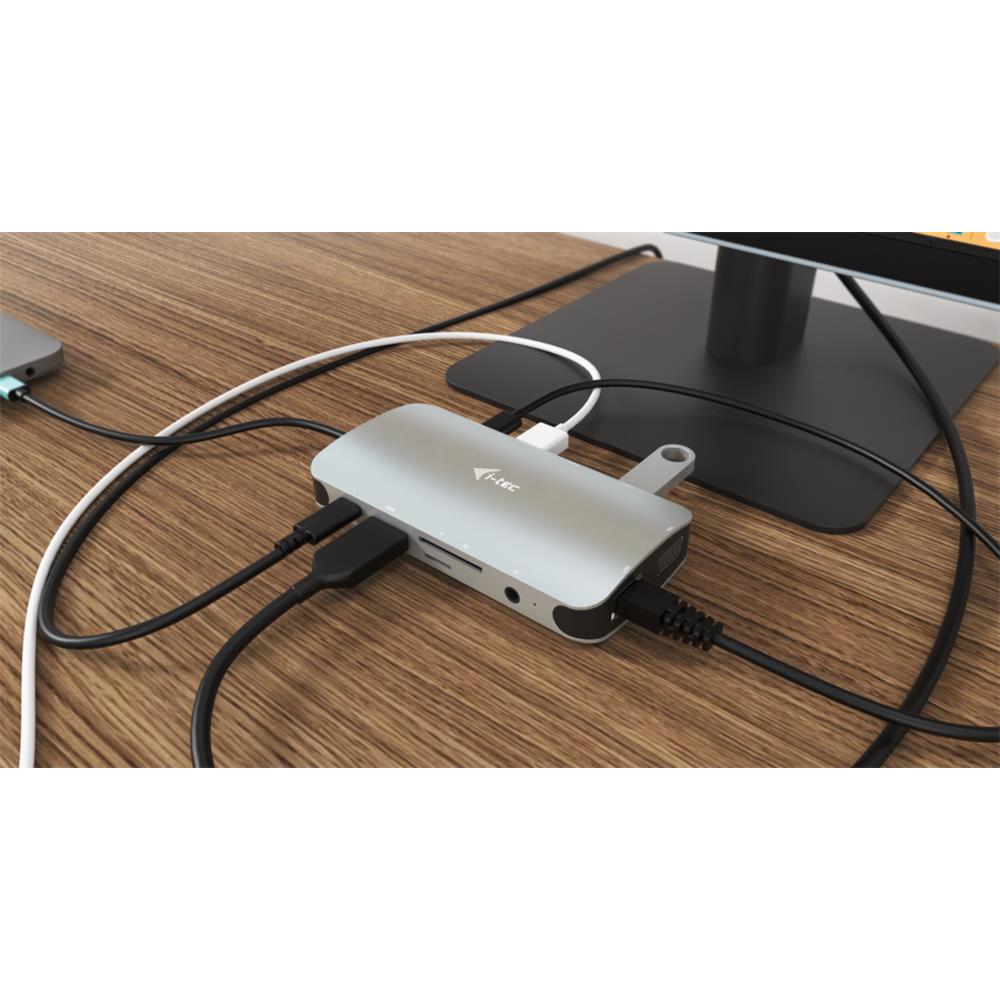 i-tec USB-C Metal Nano Docking Station HDMI/VGA mit LAN + Power Delivery 100 W