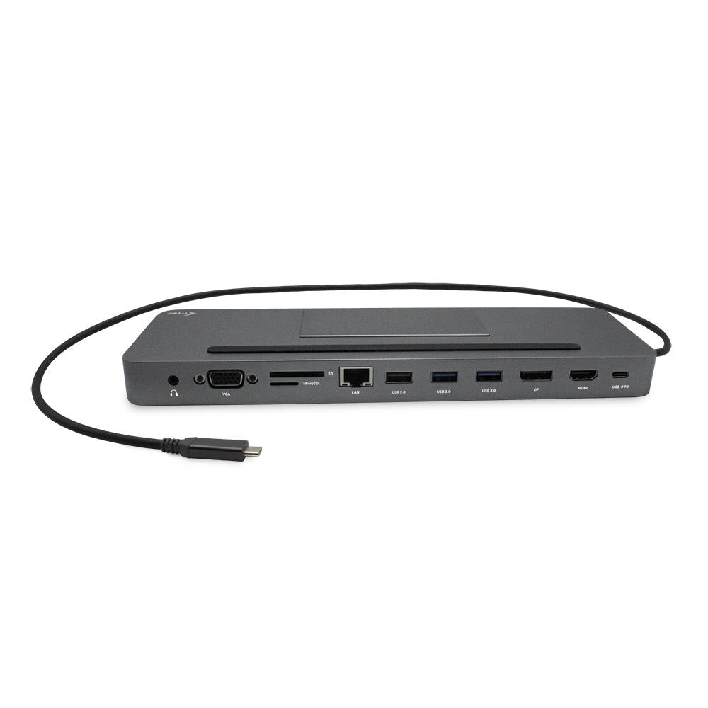 i-tec USB-C Metal Ergonomic 4K 3x Display Docking Station with Power Delivery 85 W + i-tec Universal Charger 100 W