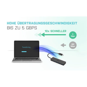 i-tec USB-C Slim Passive HUB 4 Port Thunderbolt 3 kompatibel