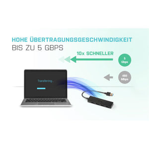 i-tec USB 3.0 Slim Passive HUB 4 Port ohne Netzadapter