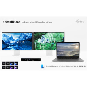 i-tec Thunderbolt 4 Triple Display Docking Station mit Power Delivery 96 W