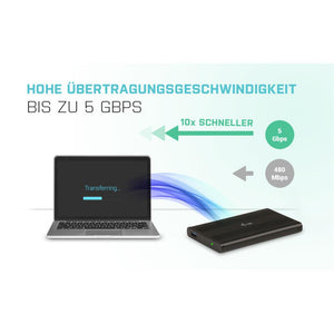 i-tec MySafe Advance AluBasic 2,5" USB 3.0 externes Festplattengehäuse für SATA I/II/III HDD SSD