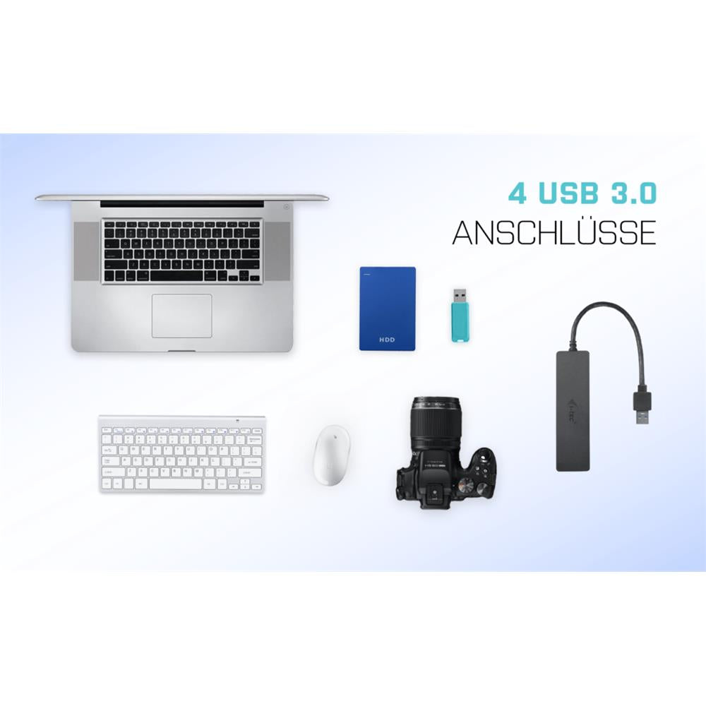 i-tec USB 3.0 Slim Passive HUB 4 Port ohne Netzadapter