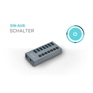 i-tec USB 3.0 Charging HUB 7-Port mit Netzadapter 36 W 7x USB 3.0 Ladeport für Notebook