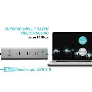 i-tec USB-C Charging Metal HUB 5port with USB-C video 8K + Power Delivery 85W