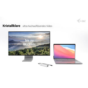 i-tec USB-C Charging Metal HUB 5port with USB-C video 8K + Power Delivery 85W