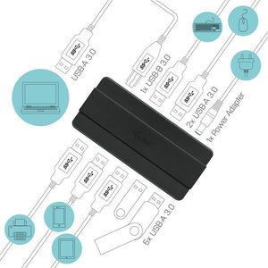 i-tec USB 3.0 Charging HUB 7 Port mit Netzadapter