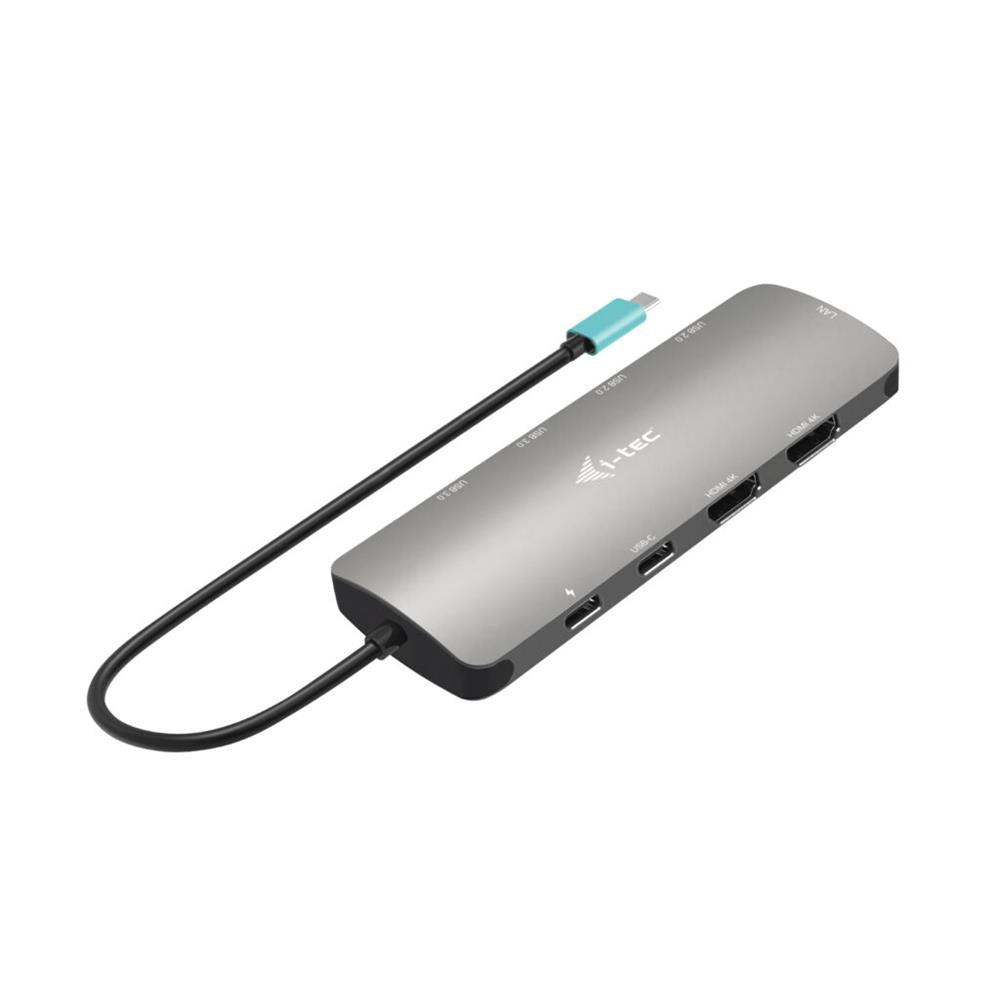 i-tec USB-C Metal Nano 2x Display Docking Station with PD 100 W + Charger 100W